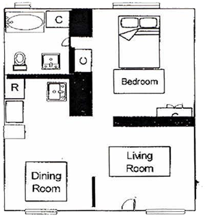 Floor Plan One Bedroom.png - Aviation Place Apartments