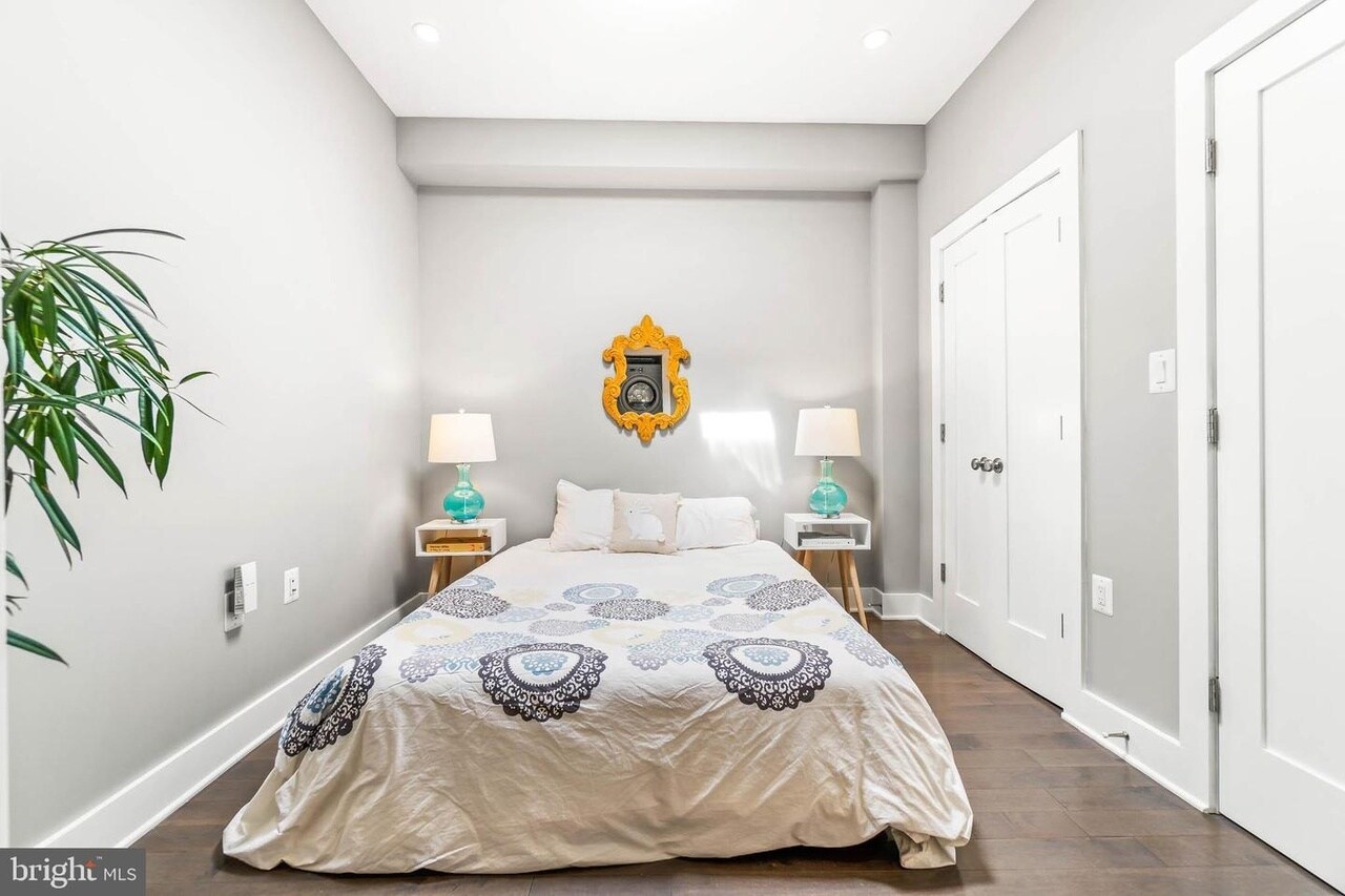 This room can flex as a bedroom for guest, or a well-lit WFH office. Two full closets with shelving - 3821 14th St NW