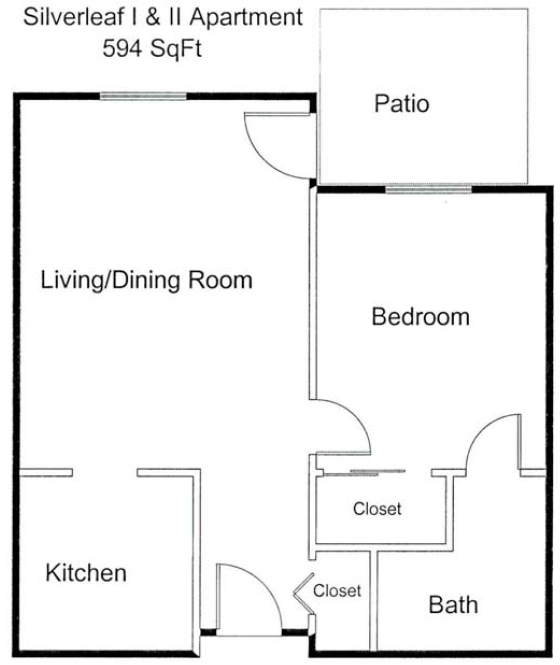 1BR/1BA - Silver Leaf I & II Apartments