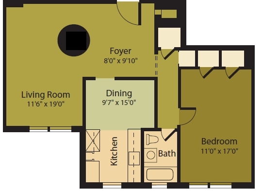 1BR/1BA - Nautilus Hall
