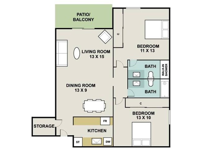 Floorplan - 3300 Tamarac Apartments