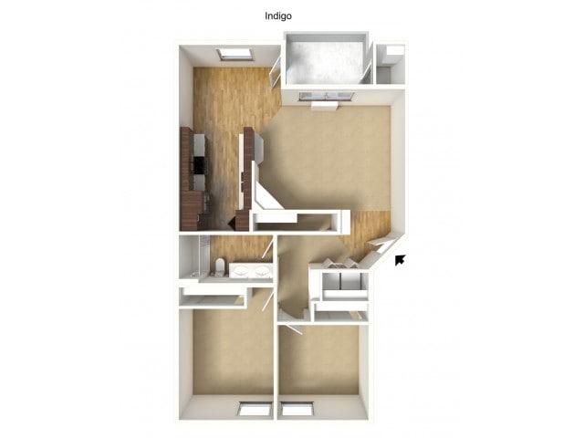 Indigo - Two Bedroom One Bath - Acero Ridgefield