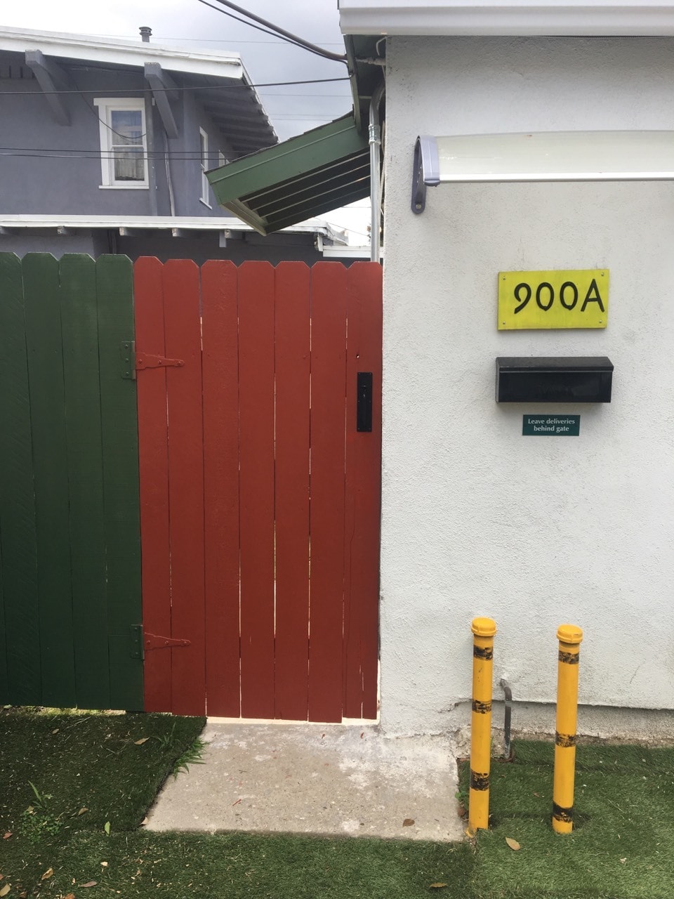 front gate of Unit A - 900 Patterson Ave