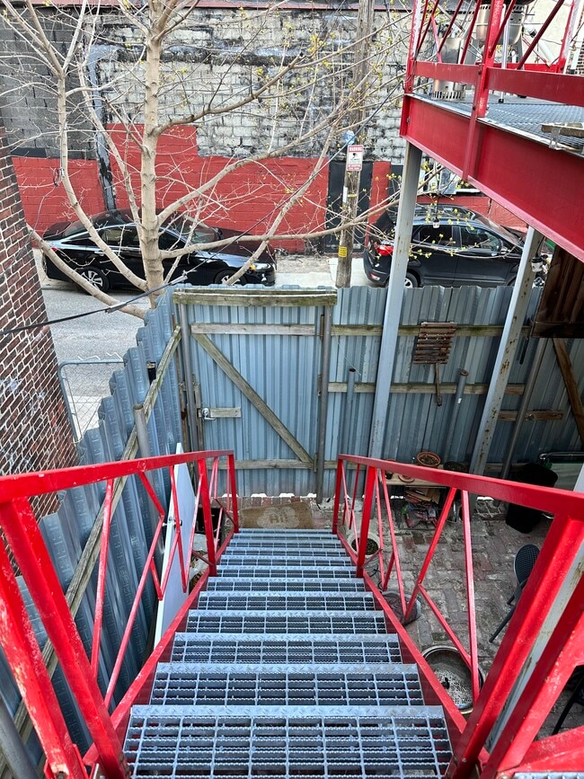looking back down to entrance gate - 1108 S 22nd St