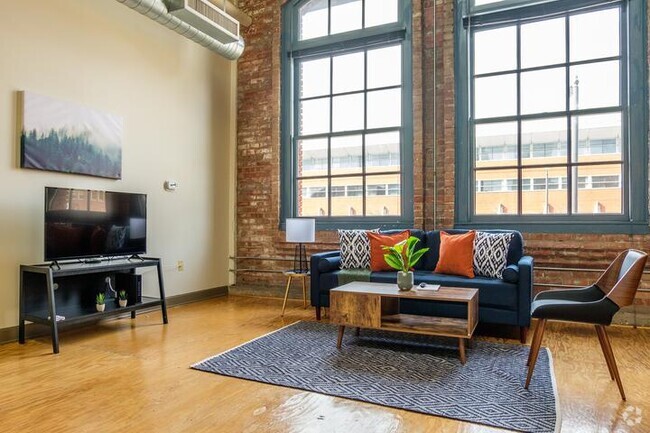 Living room with natural light - Tower Press Building