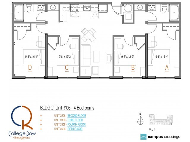 4 Bedroom - Campus Crossings at College Row