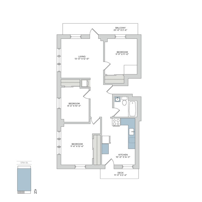 Floorplan - 1321 E. 57th St