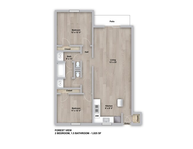 Floorplan - Forest View Apartment Homes
