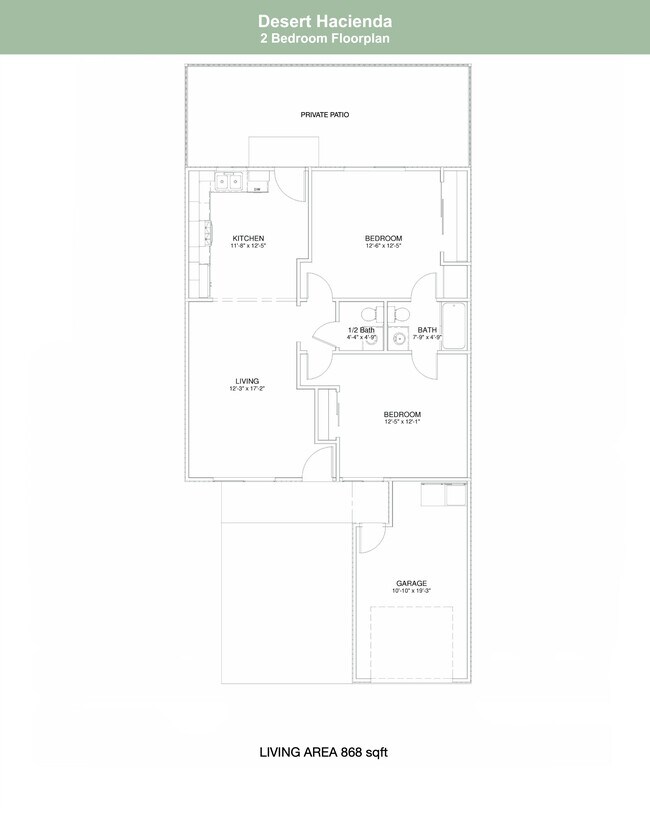 Floorplan - Desert Hacienda Apartments Phase II