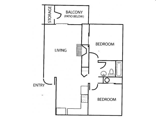 2BR/1BA - Cottonwood