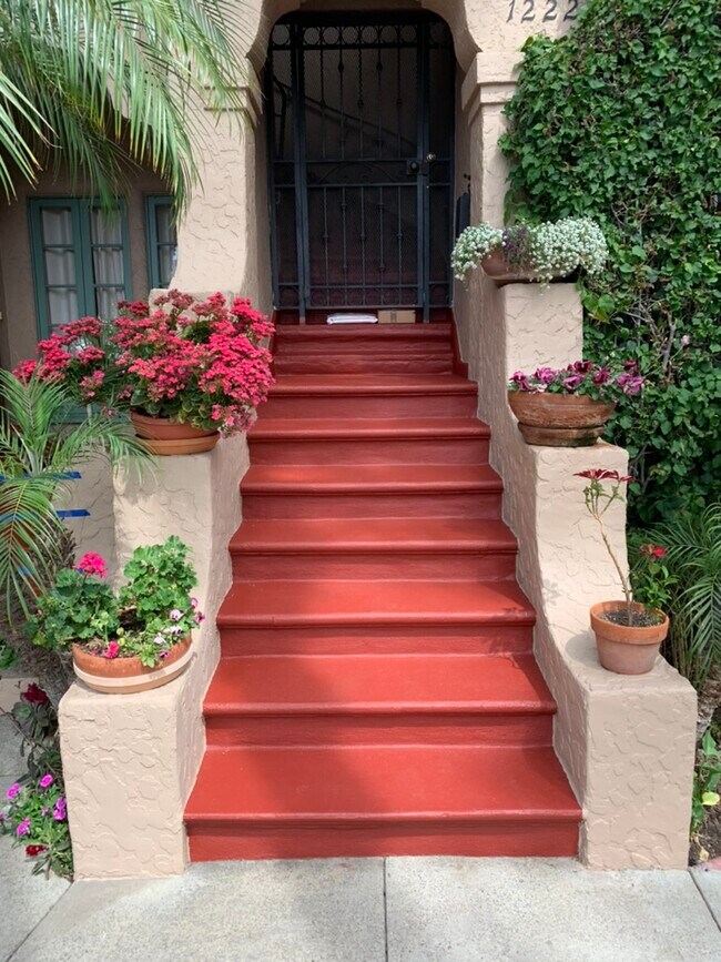 Entry to Gated security Landing - 1222 S Sherbourne Dr