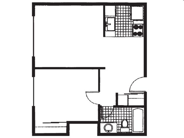 1BR/1BA - Rose Villa Apartments