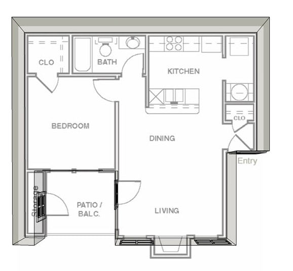 1BR/1BA - Indian Creek Apartments