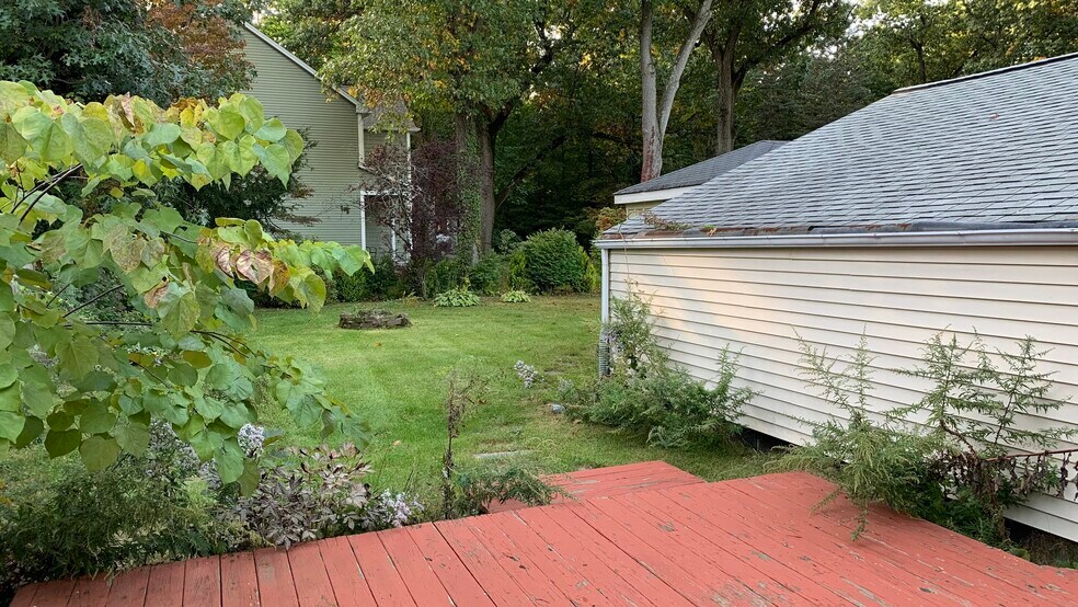Deck looking out to massive backyard - 58 Oakwood Dr
