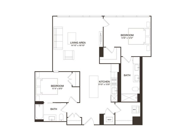 Floorplan - 8001 Woodmont