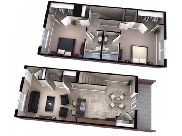 2BR/2BA - Kentsfield - Townhomes by Element Communities Columbia ...