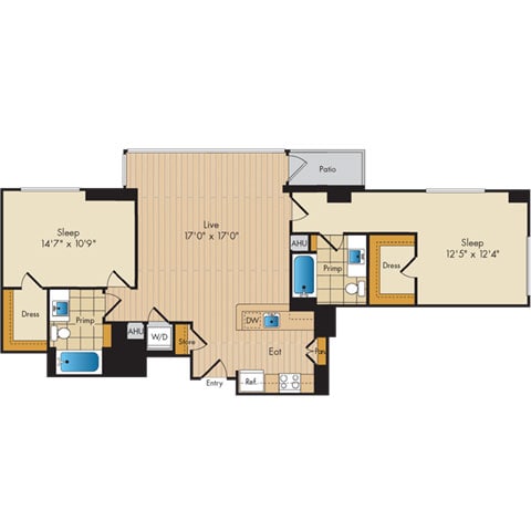 Floorplan - Flats 130 at Constitution Square