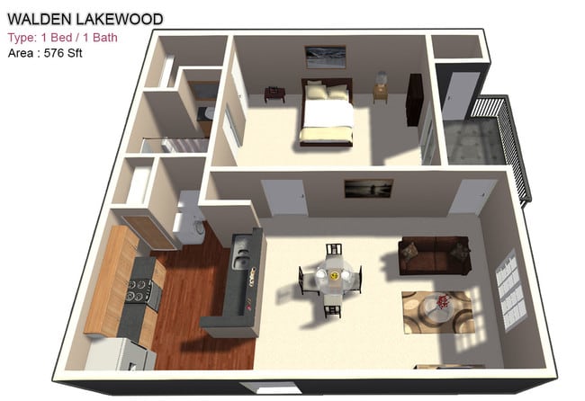 One Bed / One Bath - Walden Lakewood