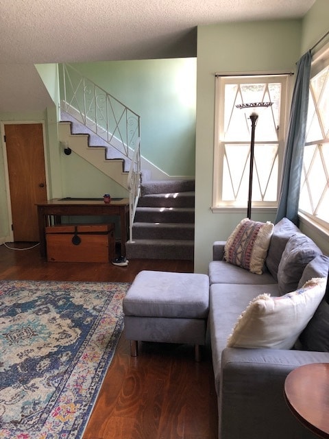 living room & stairs - 4111 Wade St