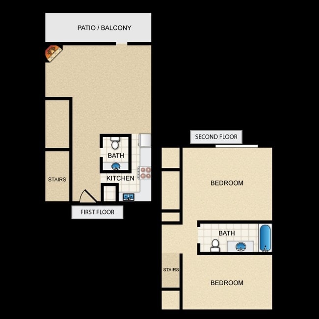 2BR/1.5BA TH - Lakeside Village