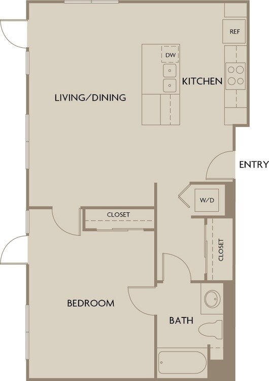 1BR/1BA - Industrial Lofts