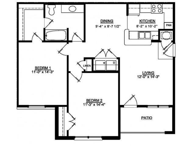 2 BDR 1 Bath 50 Apex Handicap - Alton Place Apartments