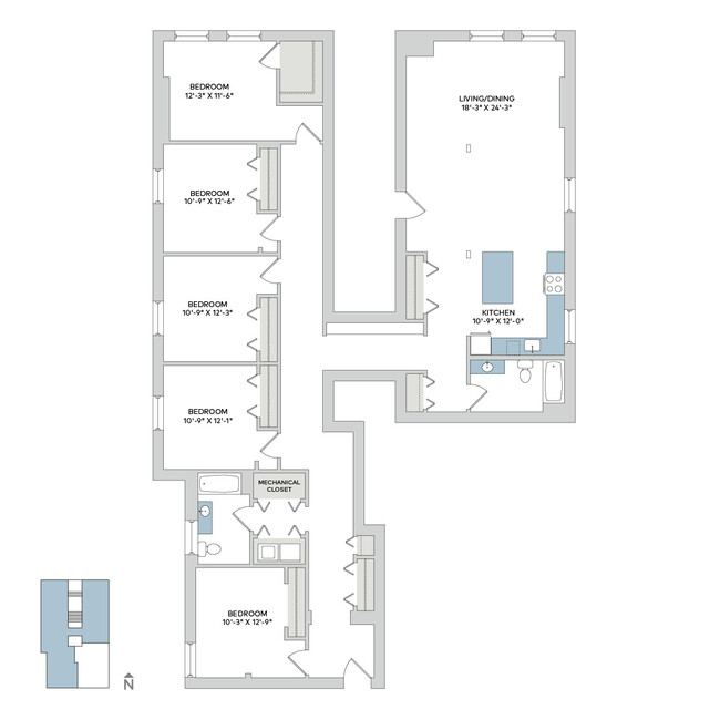 Floorplan - 1413-15 E. 57th