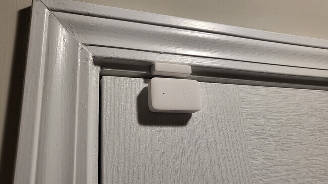 Four (4) Wyze Door monitoring sensors install on all doors (Front, Deck, Garage and Basement) makes - 1373 Bayrose Cir