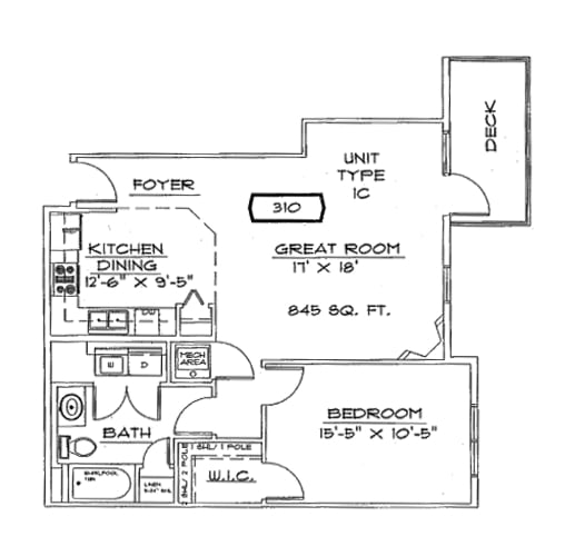 1BR/1BA - Liberty Square