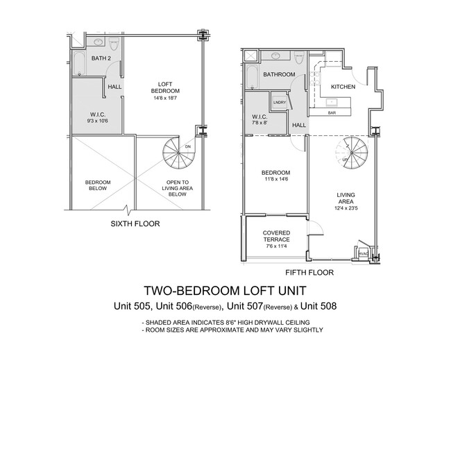 Two-Bedroom Loft Unit - The 1500 Condominium