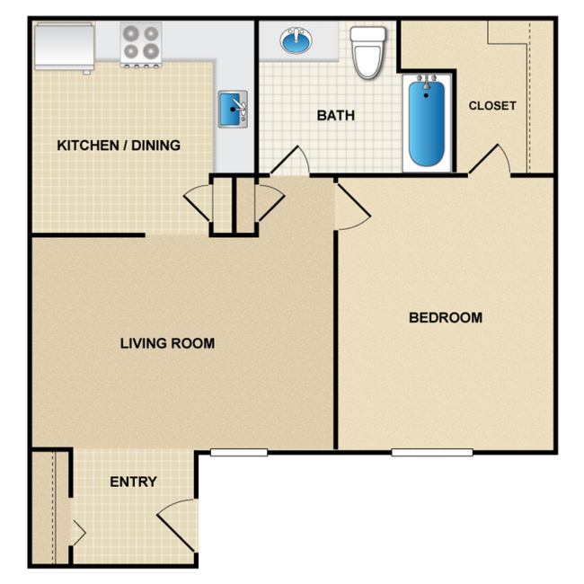 Floorplan - Millcreek Woods Apartment Homes