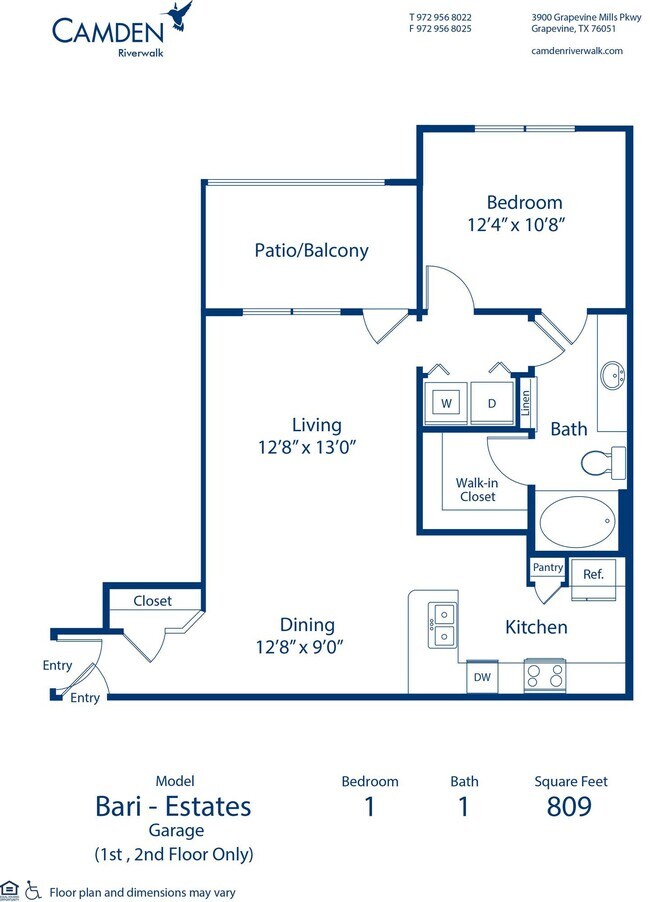 Floorplan - Camden Riverwalk