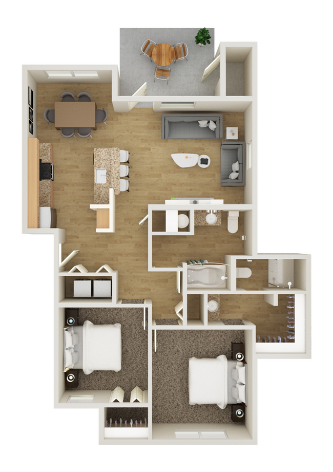 RHR_2x2 Unit B- 1029 SF_Floorplan.jpg - Reserve at Hunters Ridge