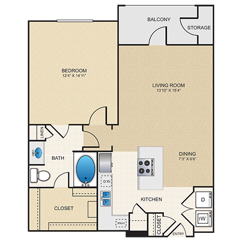 Floorplan - Cypress at Lewisville Apartment Homes