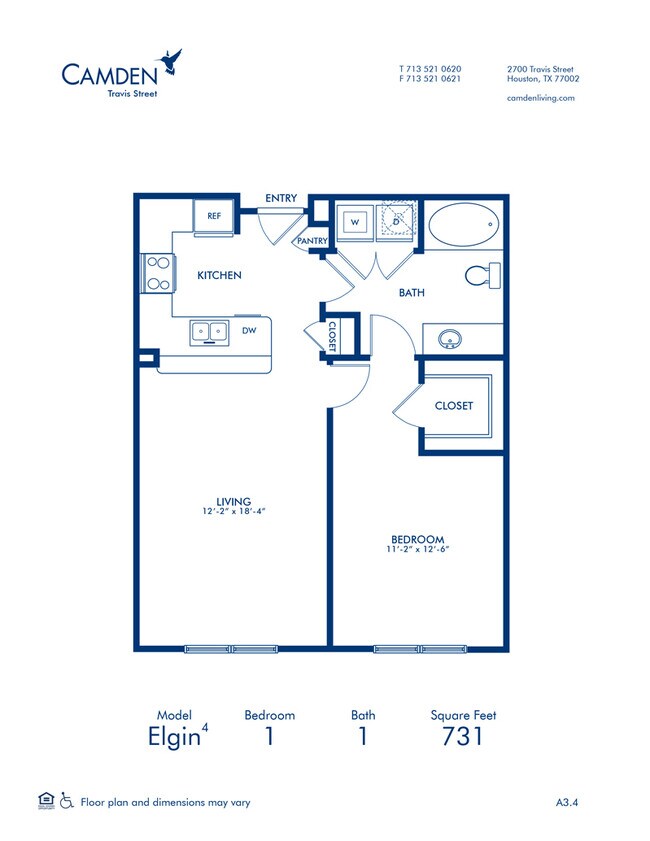Floorplan - Camden Travis Street