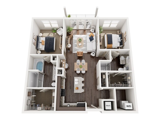 Floorplan - 1377 Brookhaven Apartments