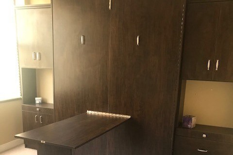2nd bedroom with desk and Murphy bed. - 450 W 7th St