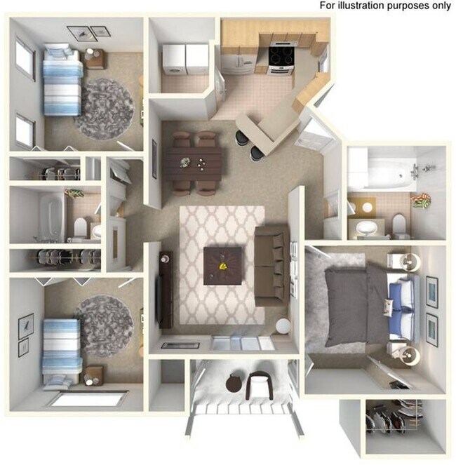 Three Bedroom Two Bath - Cypress Cove