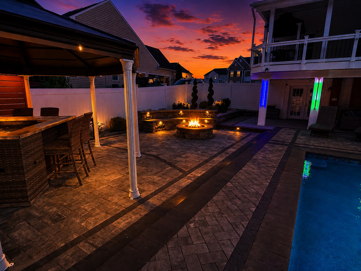 Twilight Fire Pit and Poolside - 1504 El Dorado Way