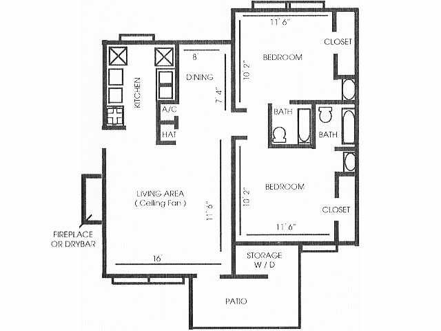 2BR/2BA - The Row