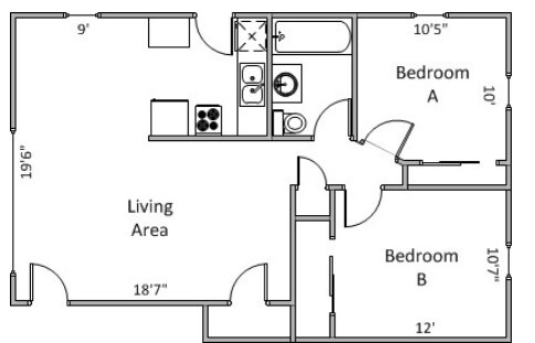 Floorplan - 2410-2506 Brentwood Pkwy