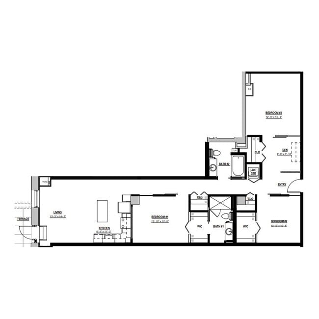 Floorplan - Parisian on Vine Apartments