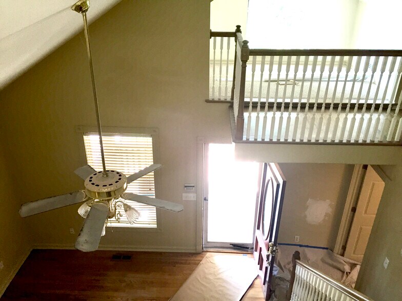 Looking down to entry door - 1431 S Elwood Ave