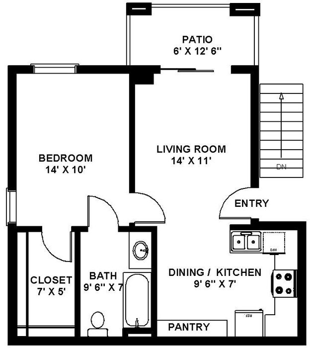 1BR/1BA - Emerald Pointe Apartments