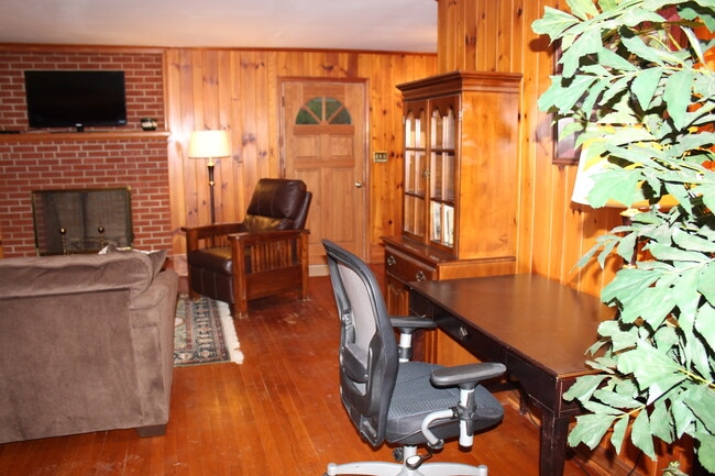 desk and living room - 133 Rockdale Ave