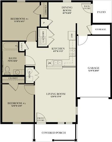 Floorplan - Beech Grove Station Senior Apartments