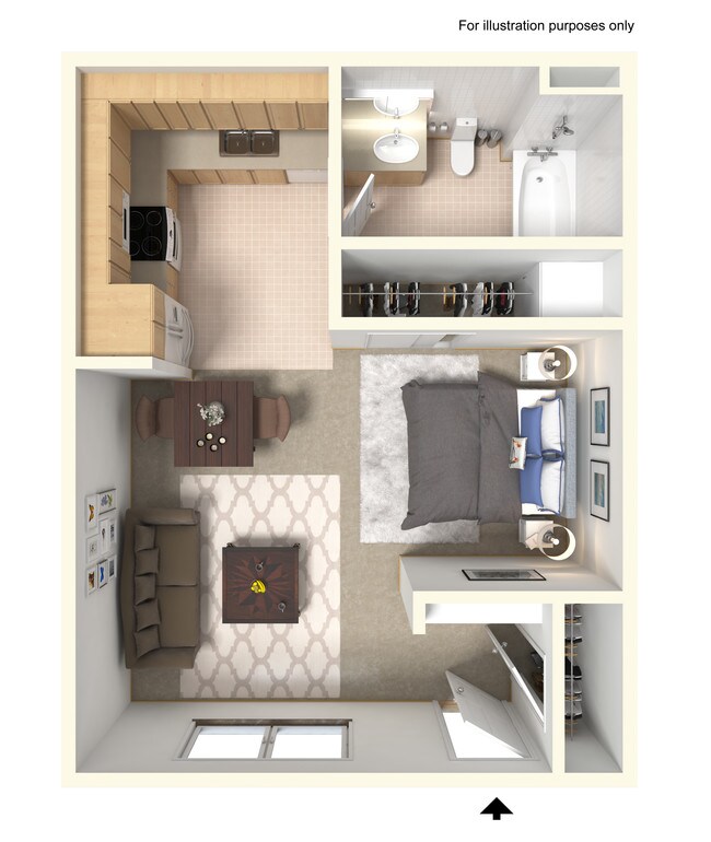 One Bedroom/ One Bath - University Cove Apartments