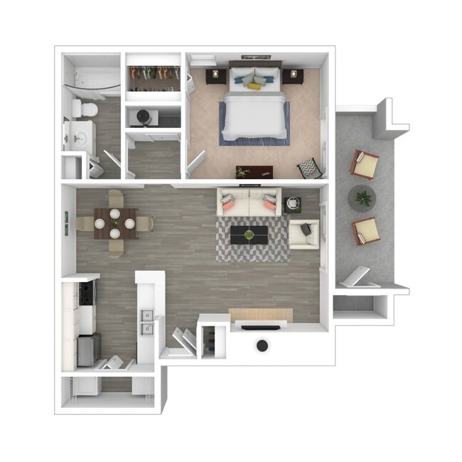 1B - 1 Bed, 1 Bath, 695 sq. ft. - Ascent Pineville