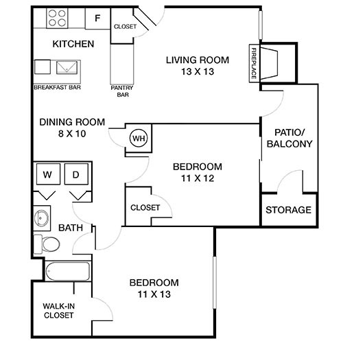 Floorplan - Burke Shire Commons Apartments