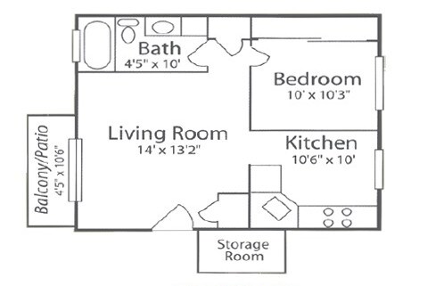 Floorplan - Village Gardens Apartments